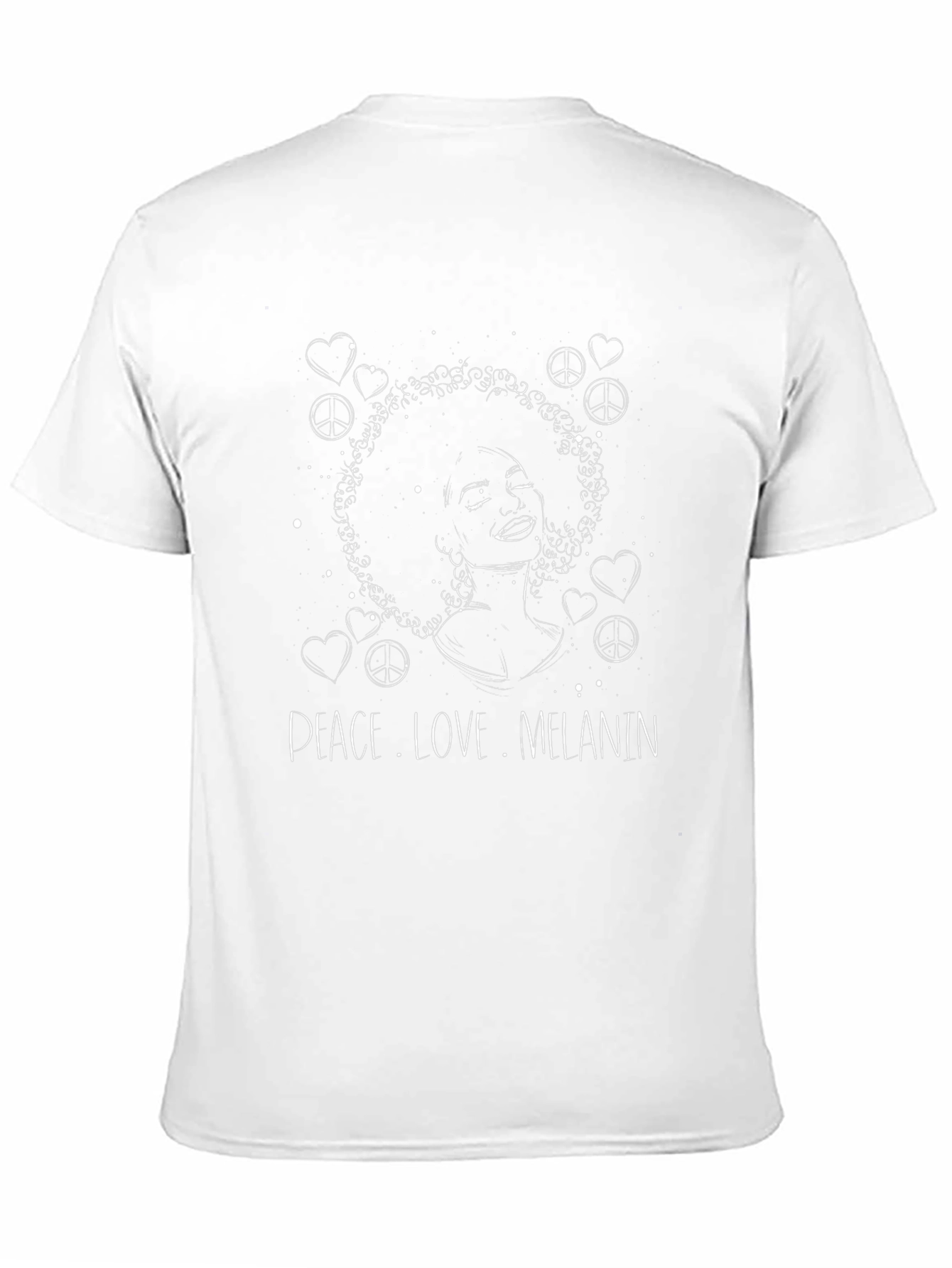 Peace Love Melanin T-Shirt Black