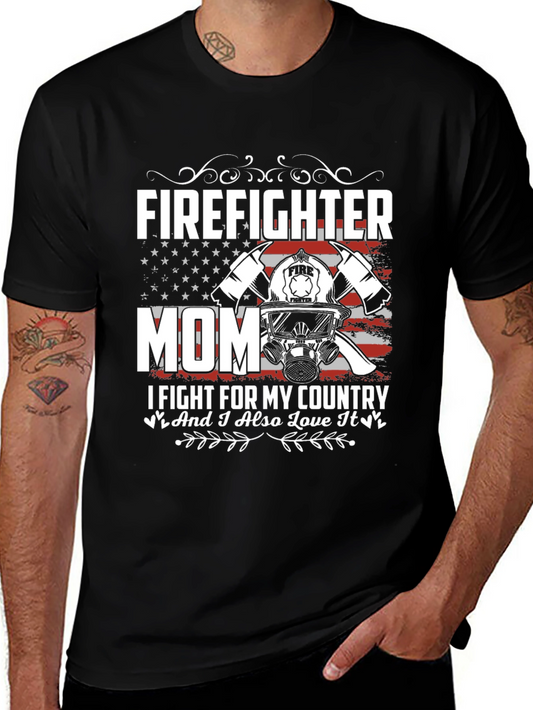 Firefighter Mom Graphic T-Shirt