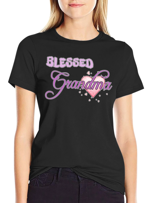 Blessed Grandma T-Shirt - Black Cotton Tee