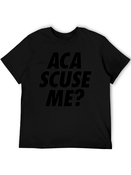 ACA Scuse Me? Black Graphic T-Shirt