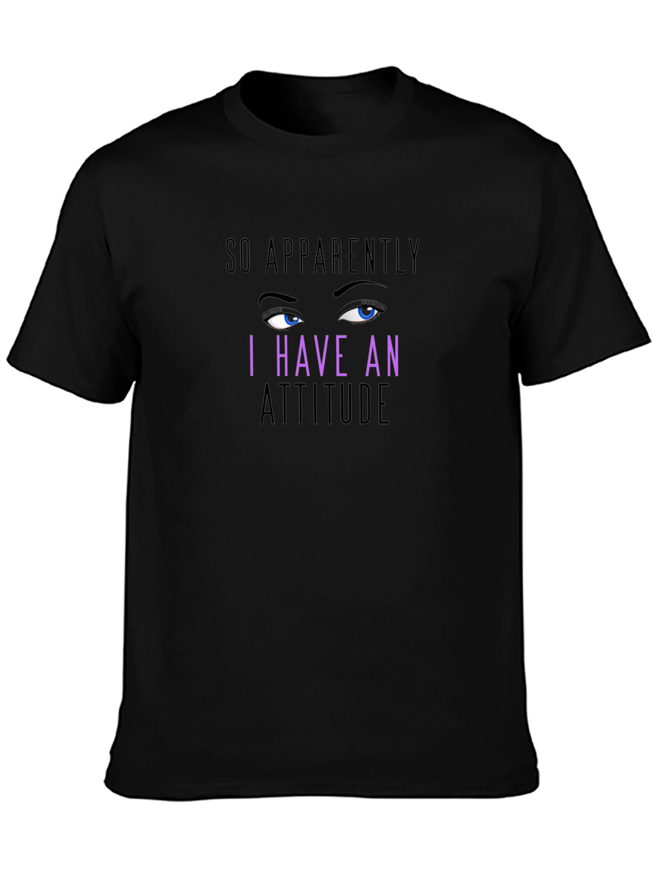 Sassy Attitude Graphic Tee - Black Cotton Blend