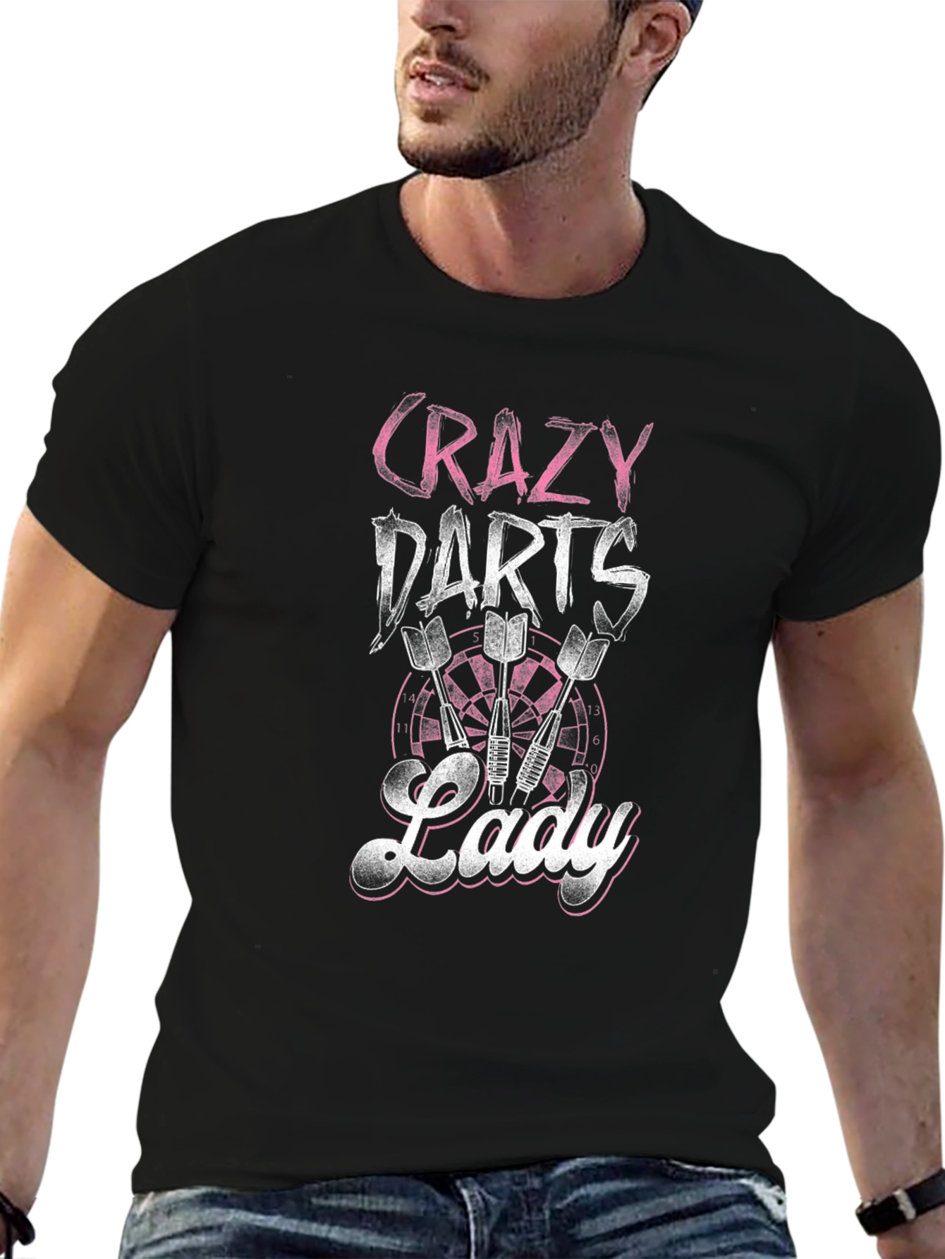 Crazy Darts Lady T-Shirt - Fun Dart Player Tee
