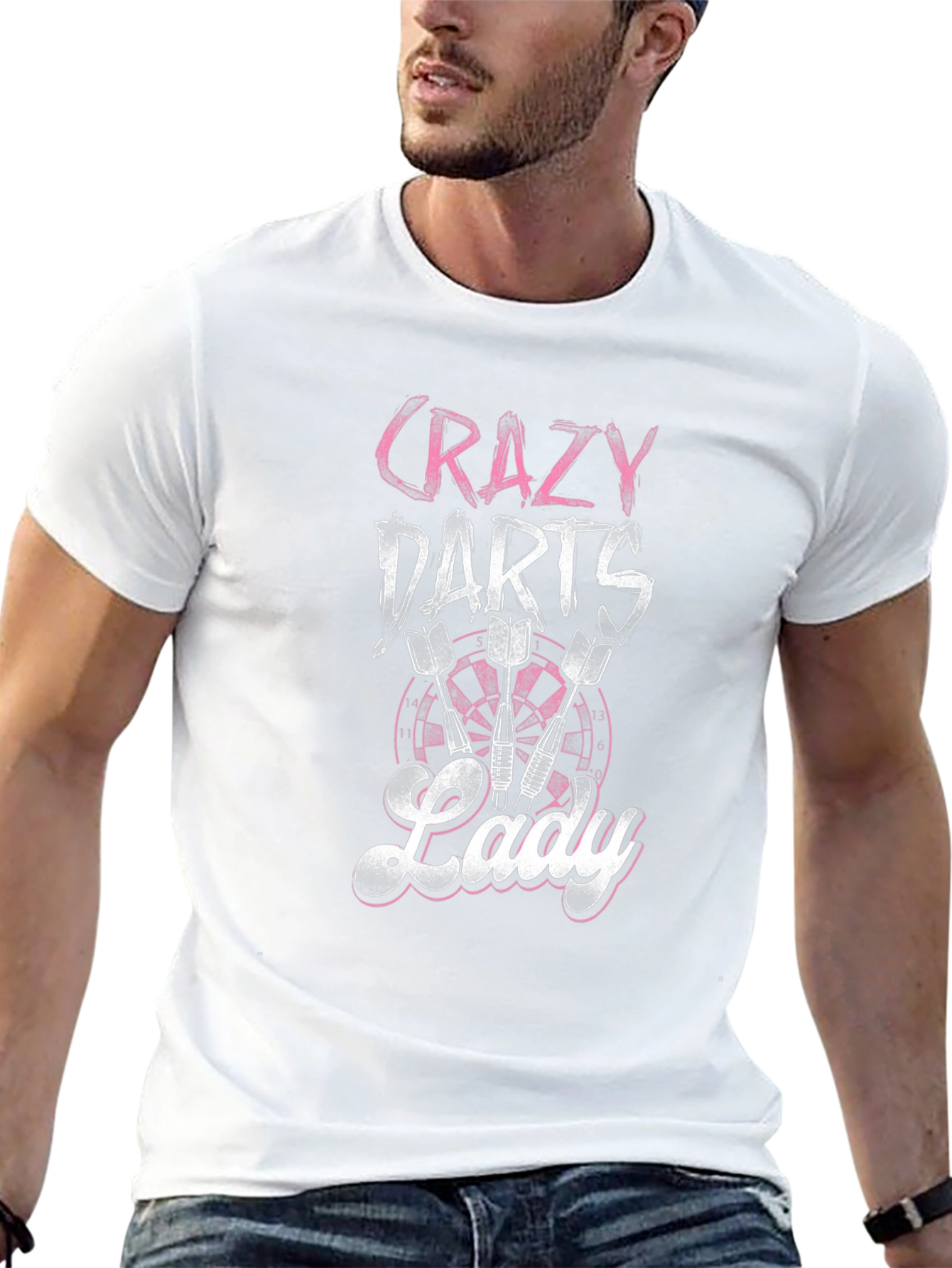 Crazy Darts Lady T-Shirt - Fun Dart Player Tee