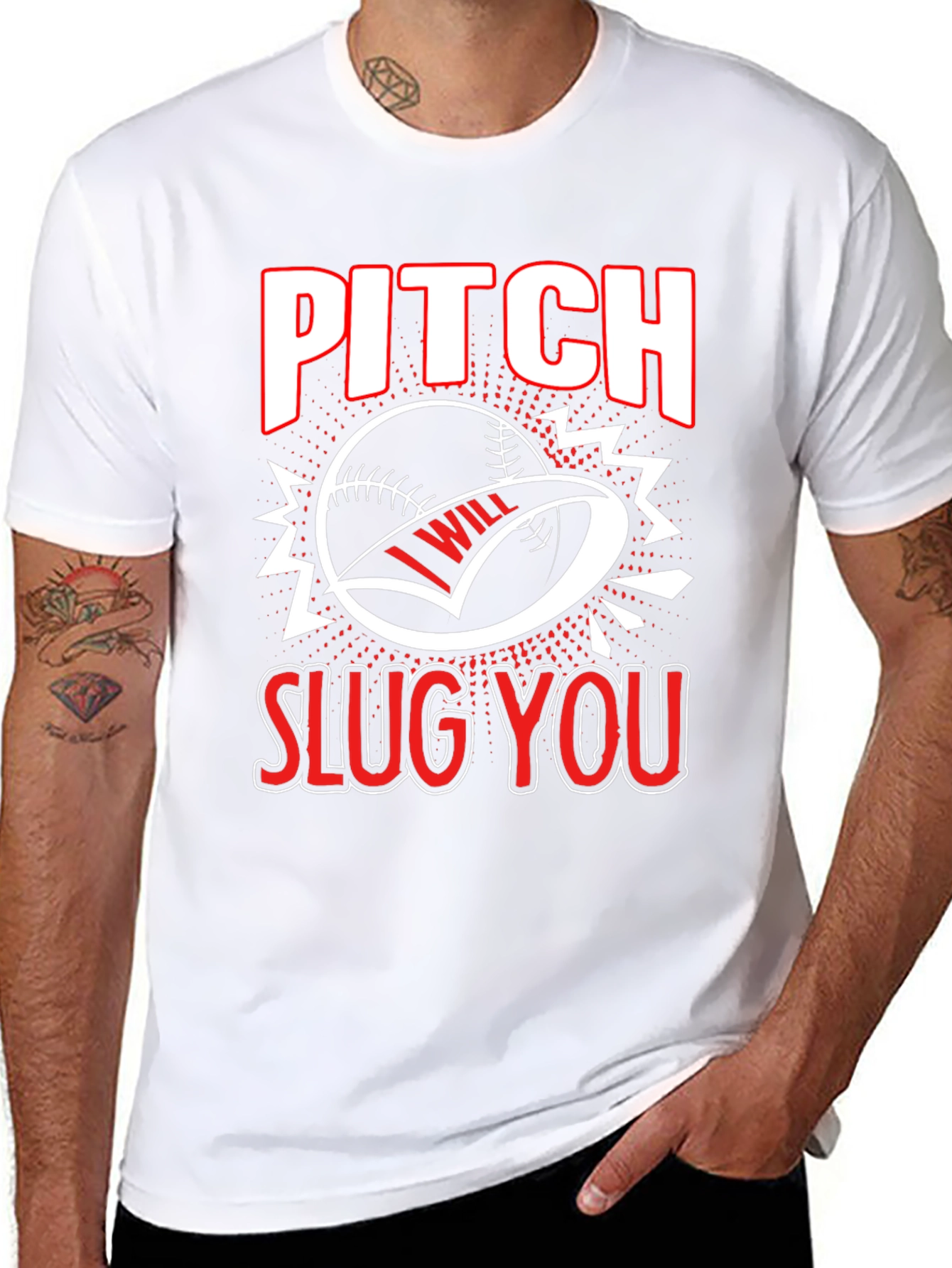 Pitch Slug You Baseball Graphic Tee