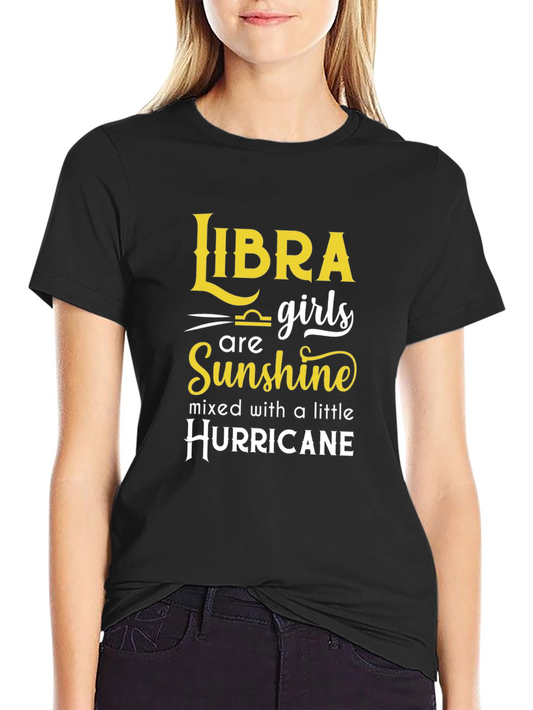 Libra Girls Sunshine T-Shirt - Zodiac Graphic Tee