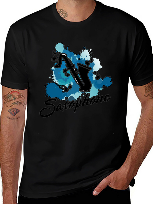 Saxophone Music T-Shirt - Artistic Instrument Tee