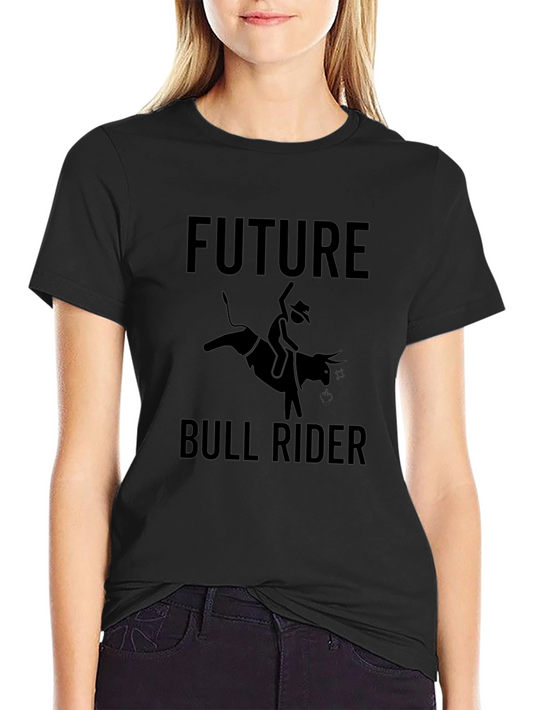 Future Bull Rider Black Graphic T-Shirt