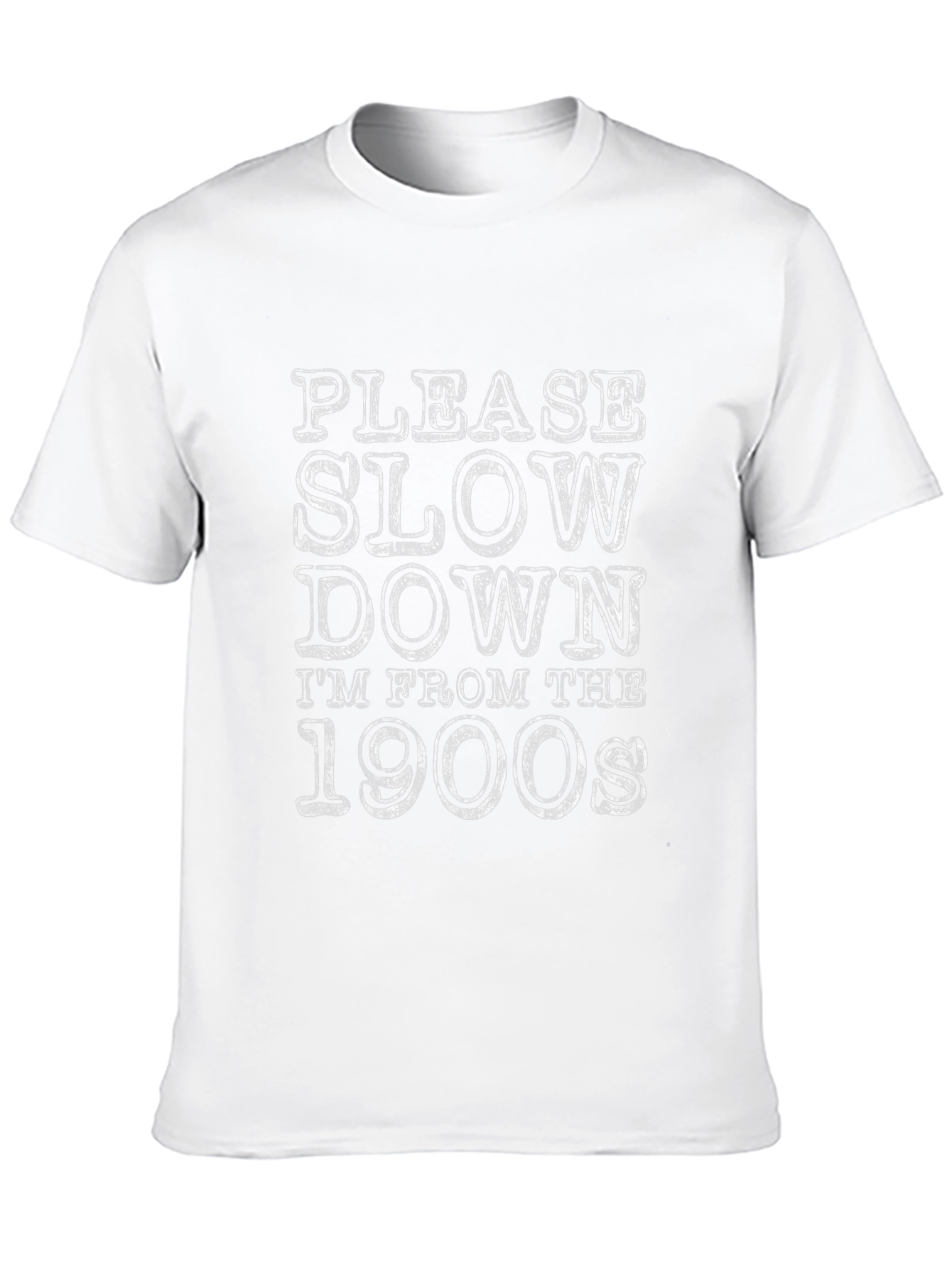 Please Slow Down T-Shirt: Retro 1900s Humor Tee