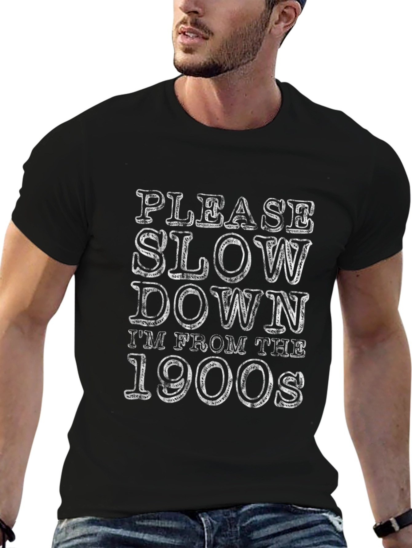 Please Slow Down T-Shirt: Retro 1900s Humor Tee