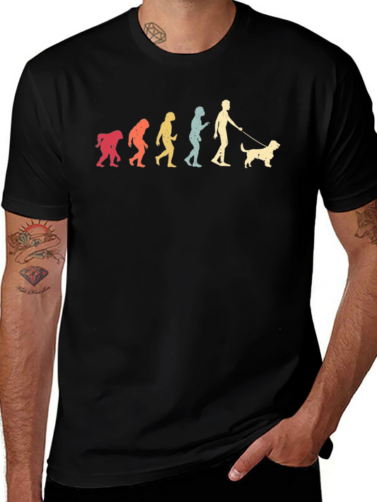 Dog Evolution T-Shirt - Black