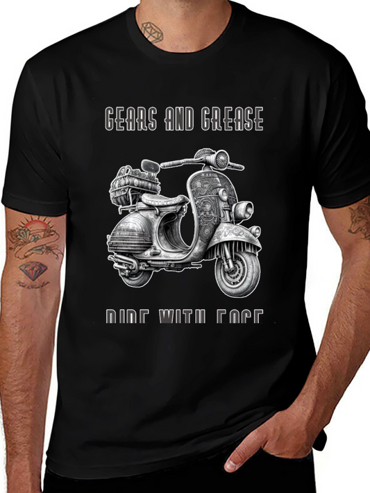 Gears and Grease Ride With Face T-Shirt