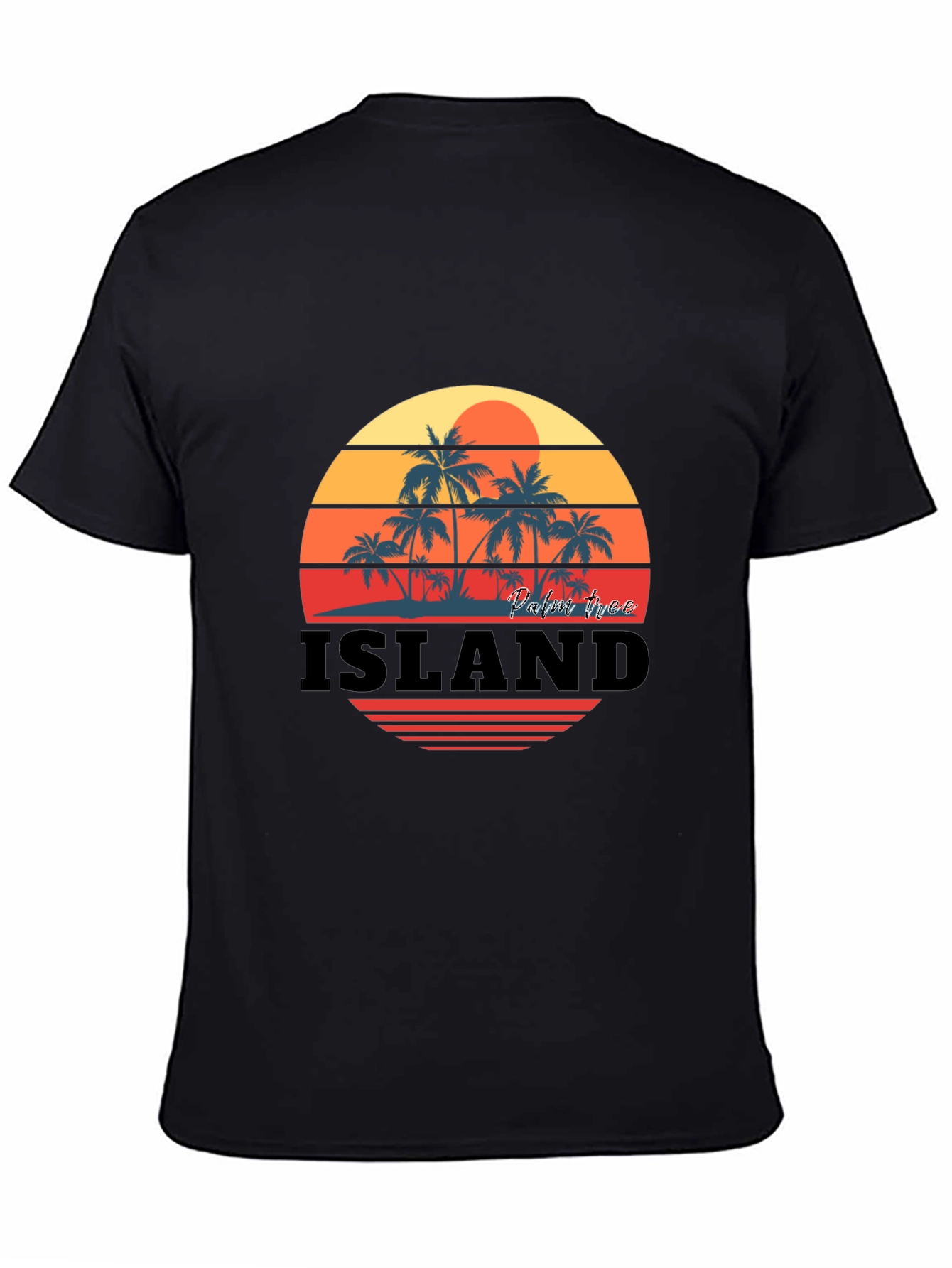 Island Palm Tree Sunset Graphic Tee