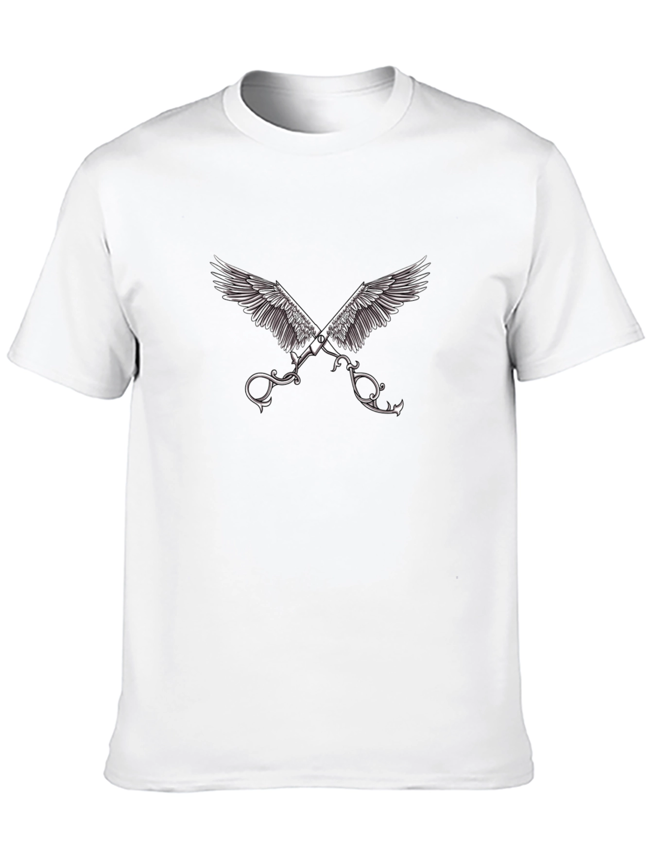 Winged Scissors Graphic Black Tee