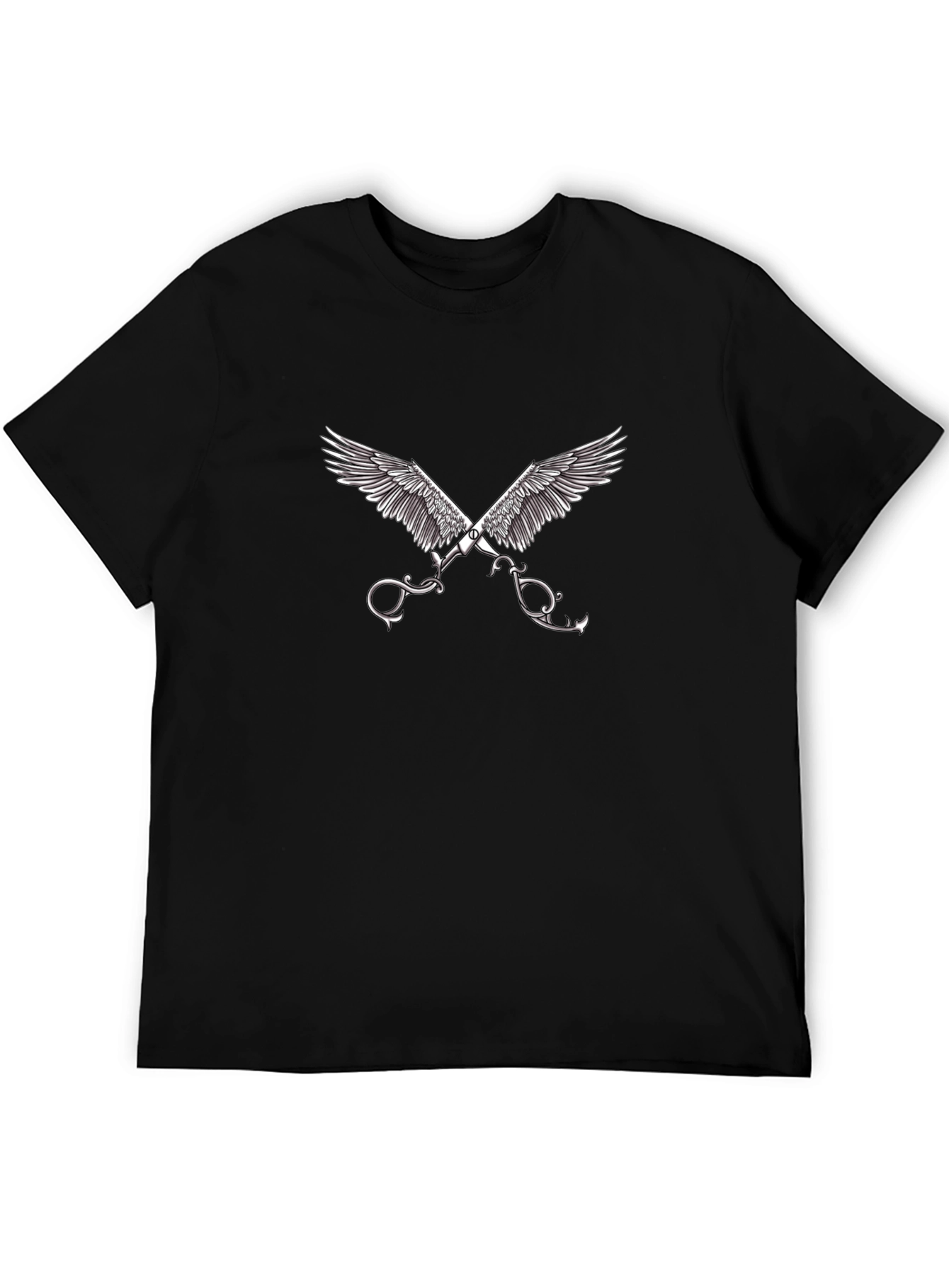 Winged Scissors Graphic Black Tee