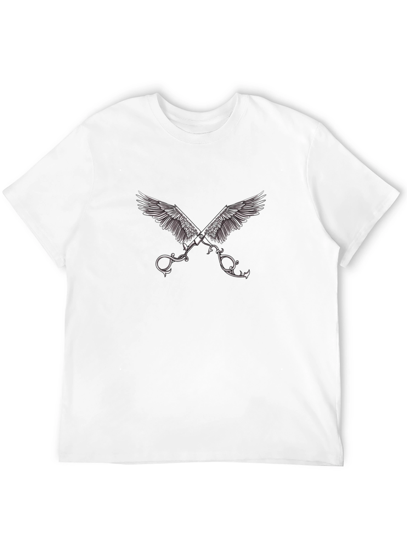 Winged Scissors Graphic Black Tee