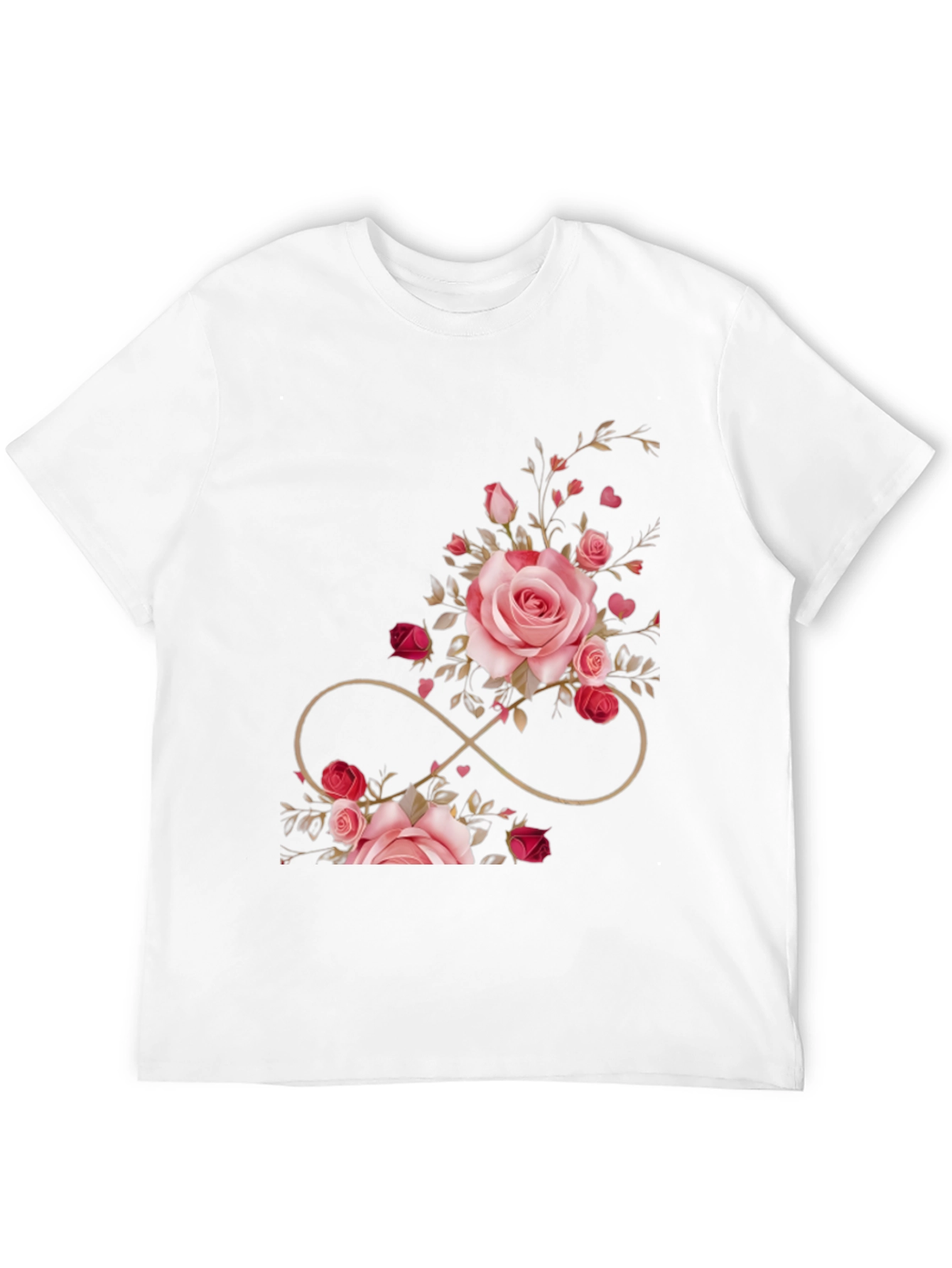 Floral Infinity Black T-Shirt