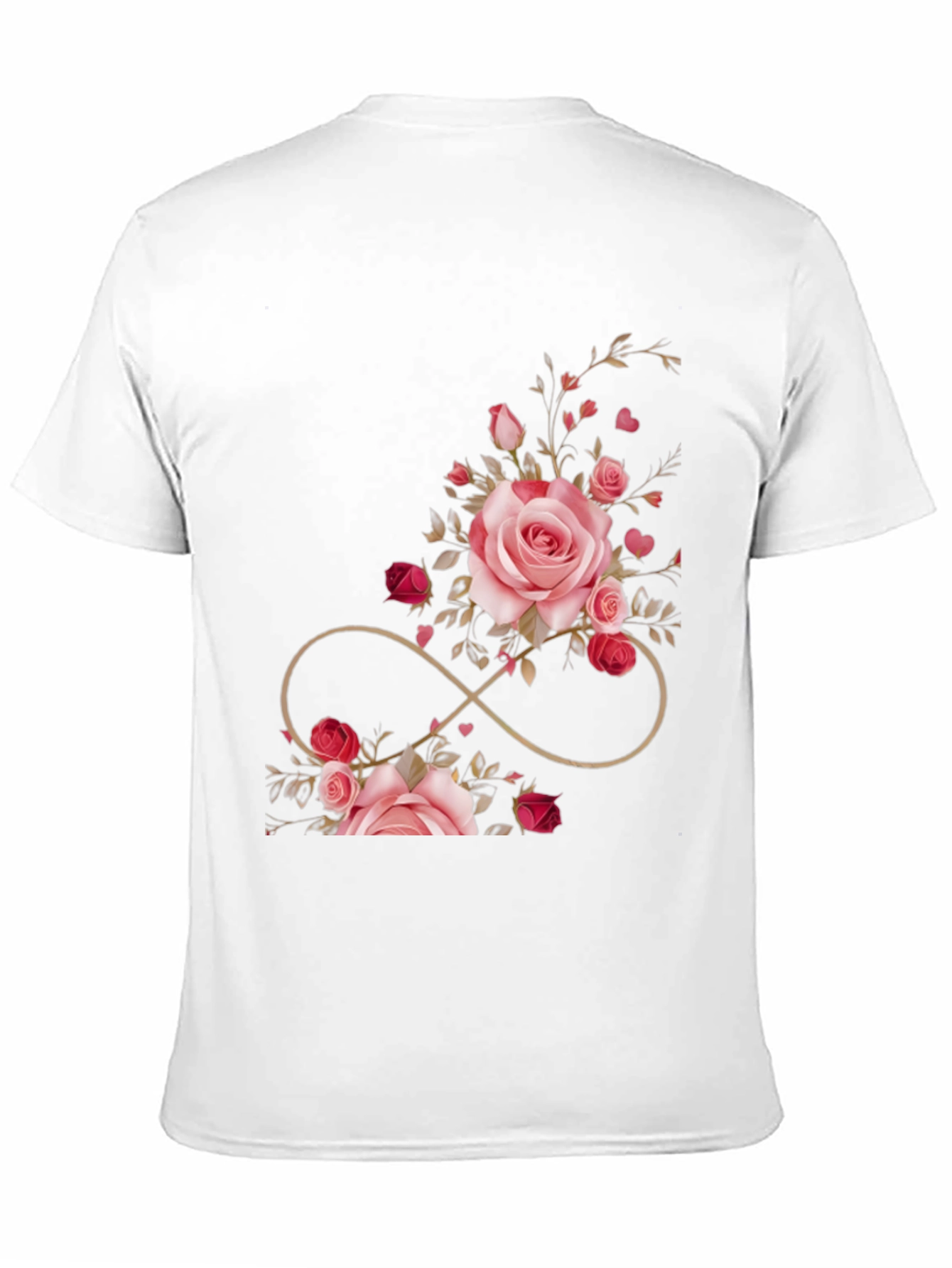 Floral Infinity Black T-Shirt