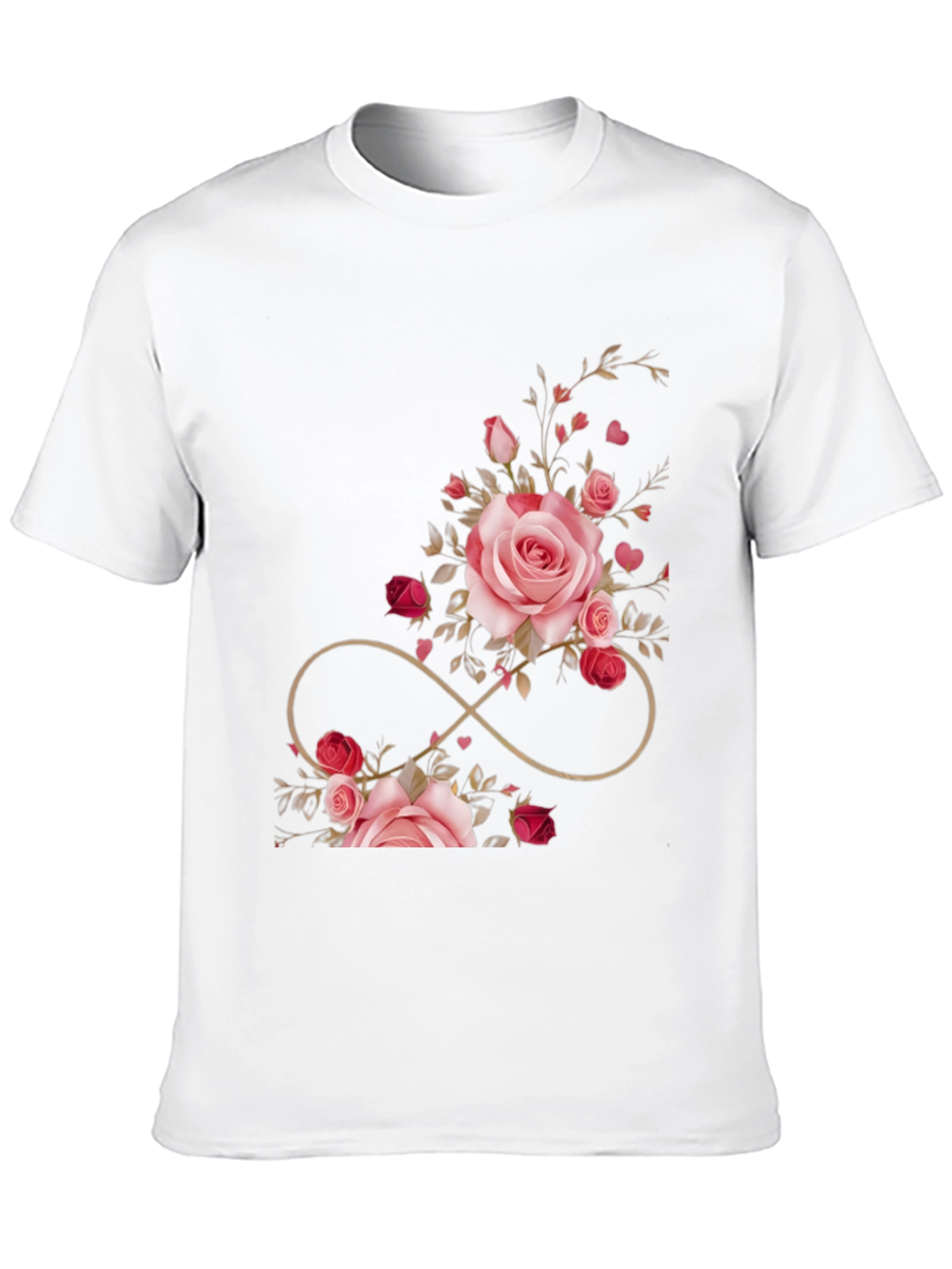 Floral Infinity Black T-Shirt