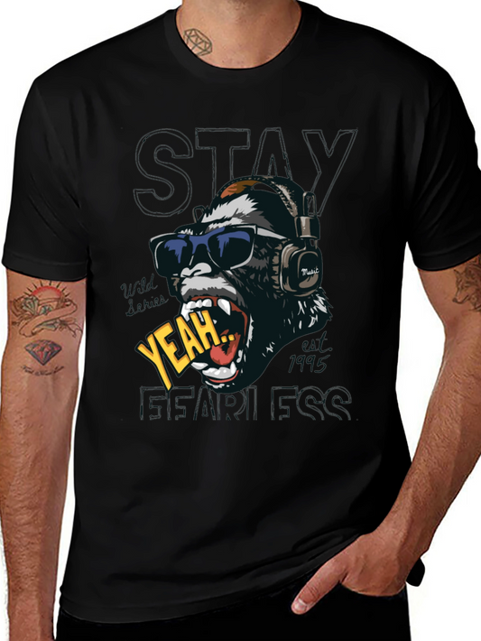 Cool Gorilla Graphic Print T-Shirt