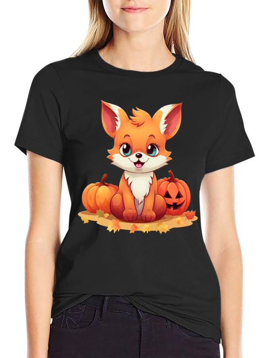 Cute Fox Halloween Graphic Tee