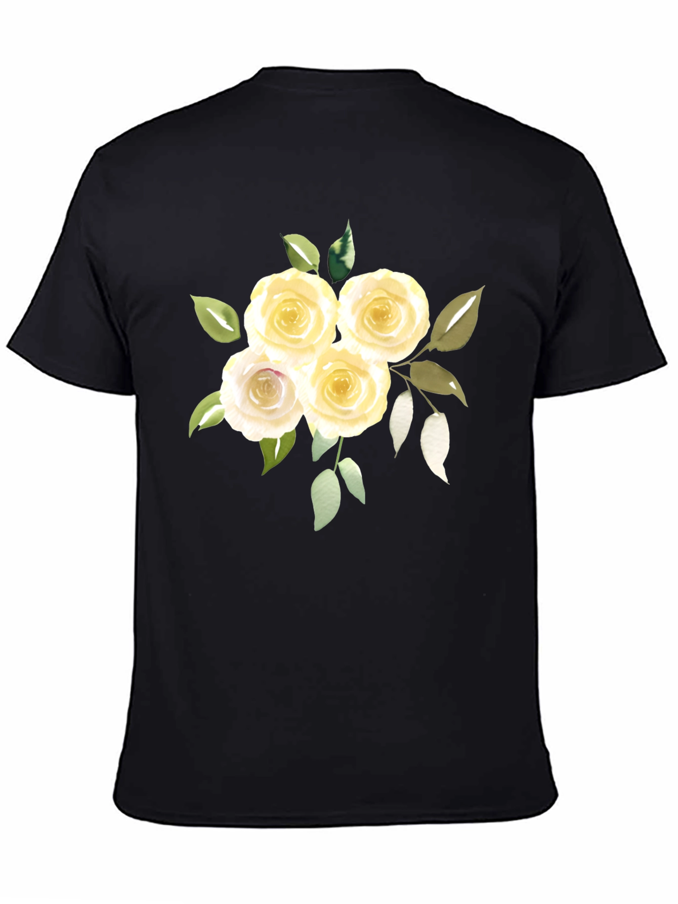 Floral Black T-Shirt