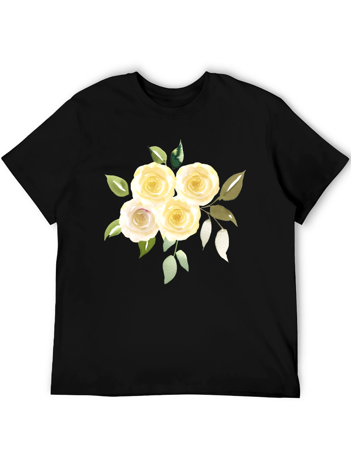 Floral Black T-Shirt