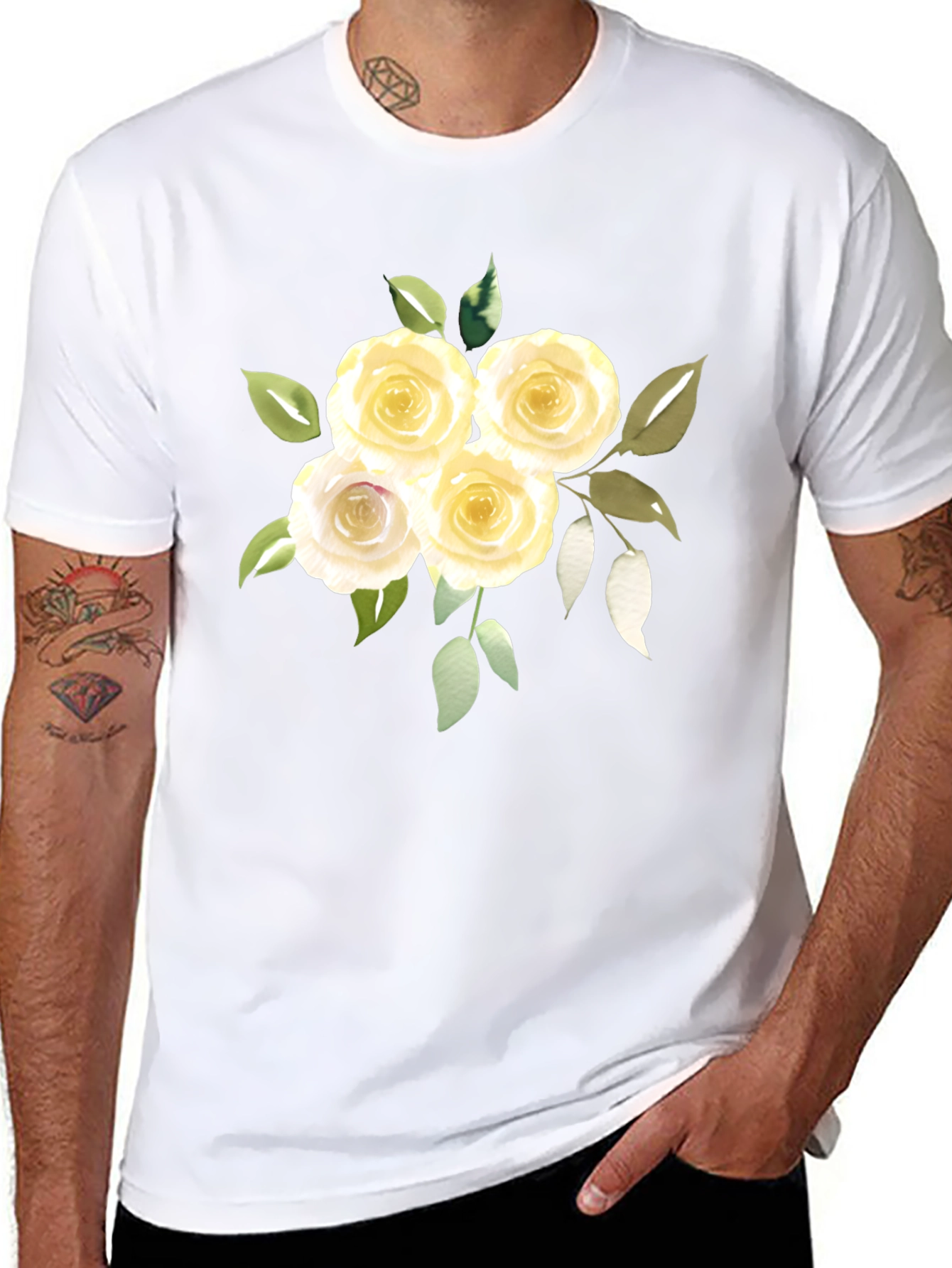 Floral Black T-Shirt