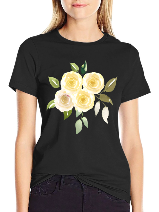 Floral Black T-Shirt
