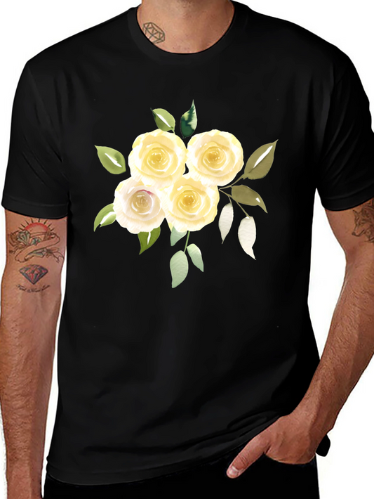 Floral Black T-Shirt