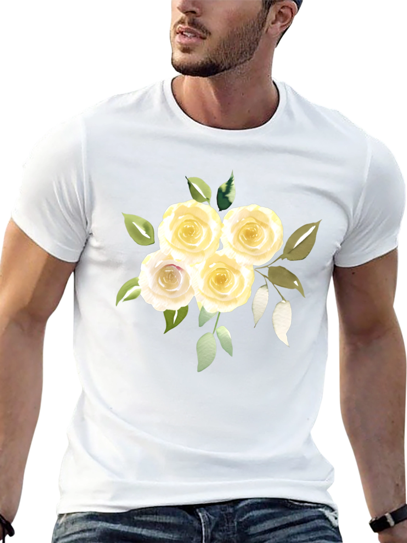 Floral Black T-Shirt