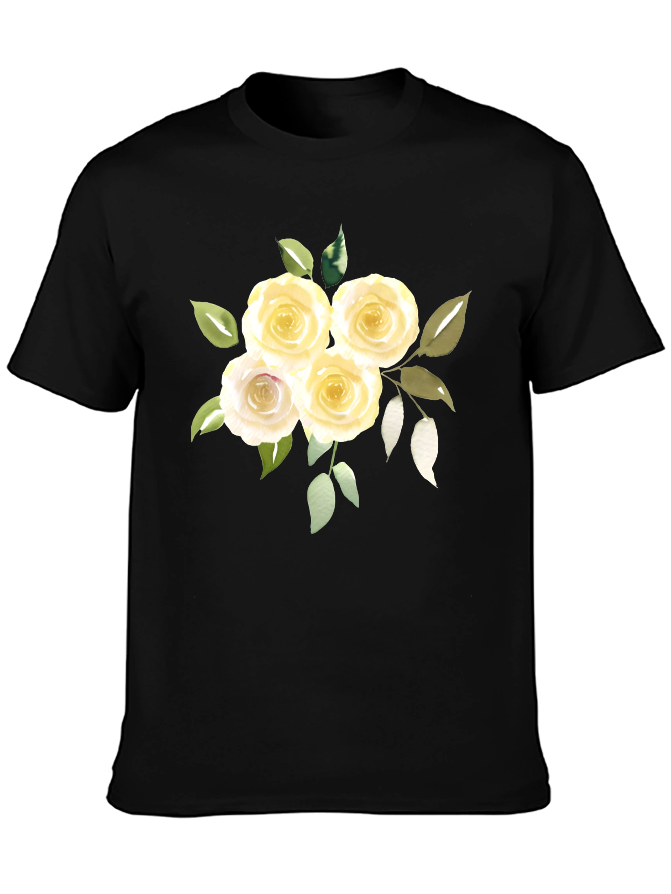 Floral Black T-Shirt