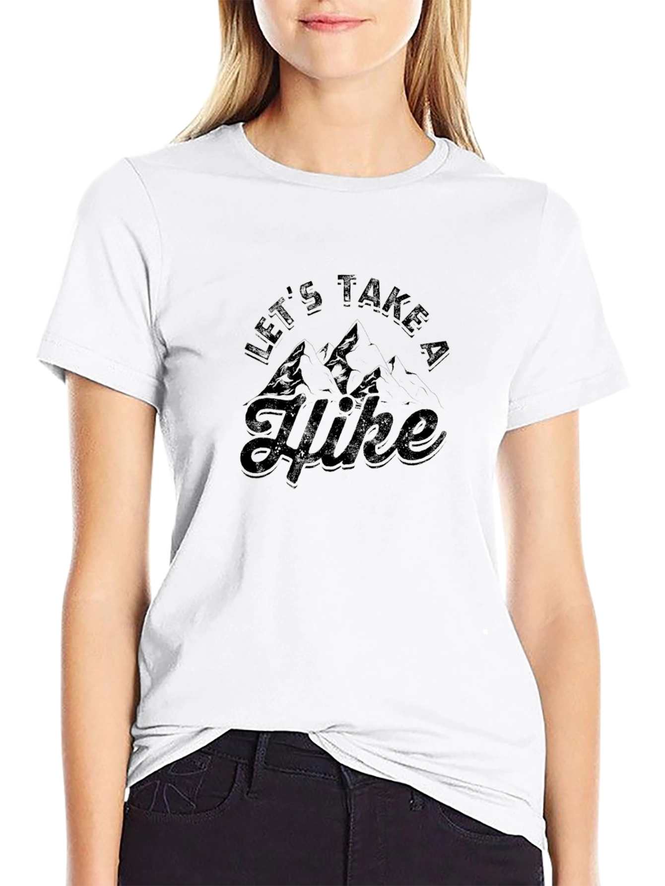 Lets Take A Hike Black Graphic Tee