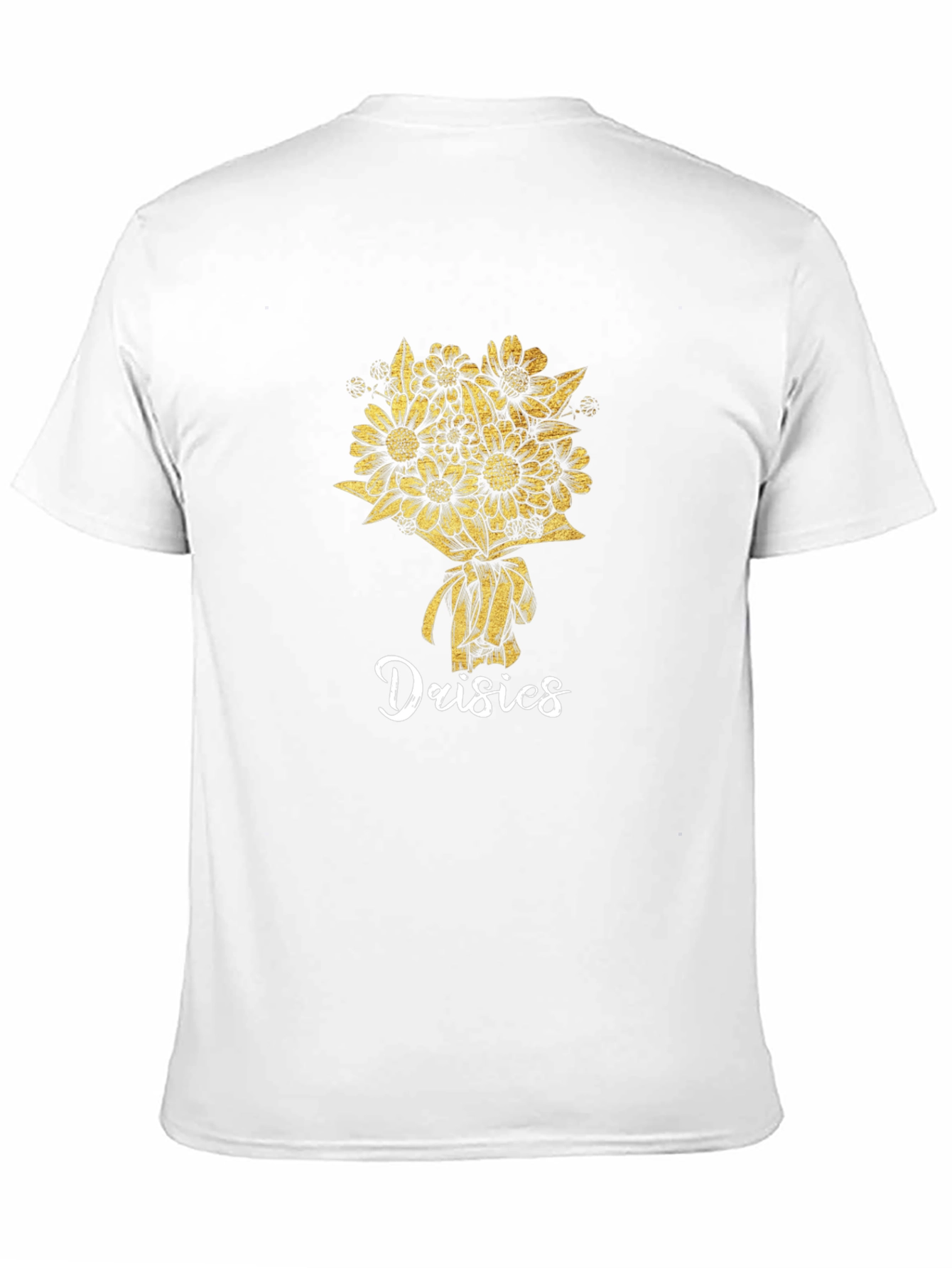 Daisies Graphic Tee - Black Cotton T-Shirt