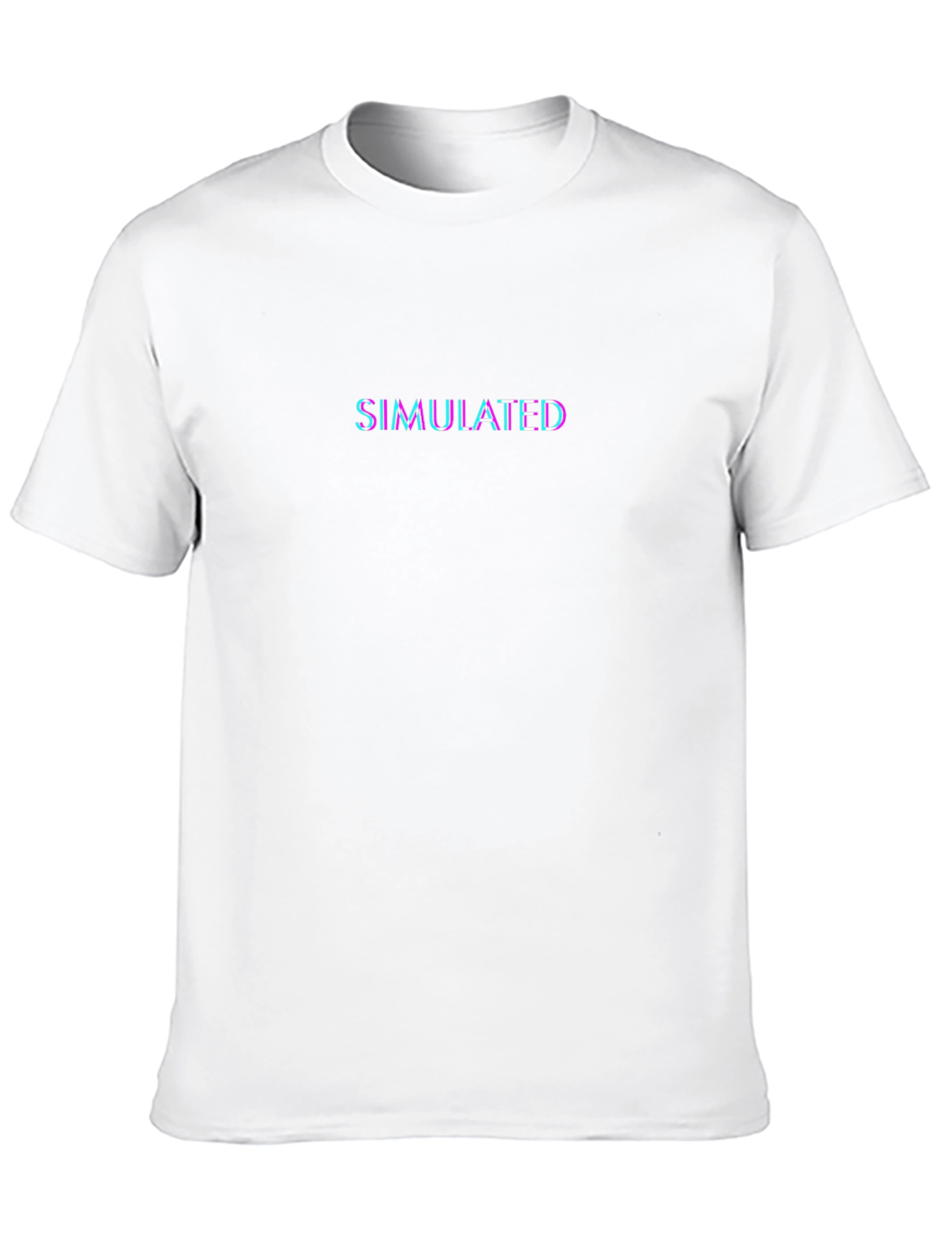 Simulated Glitch Effect Black T-Shirt