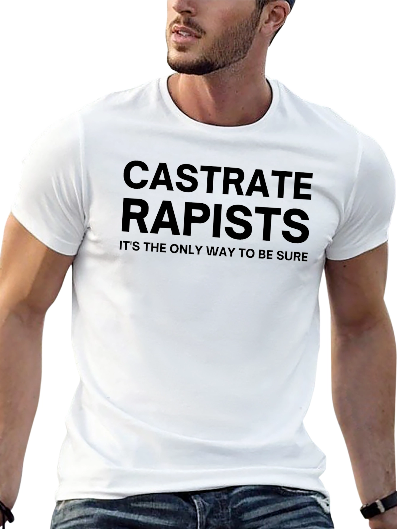 Castrate Rapists T-Shirt - Justice Now!