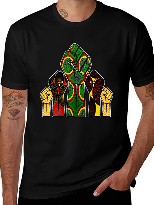Empowered Fist Print Tee - Black History Month