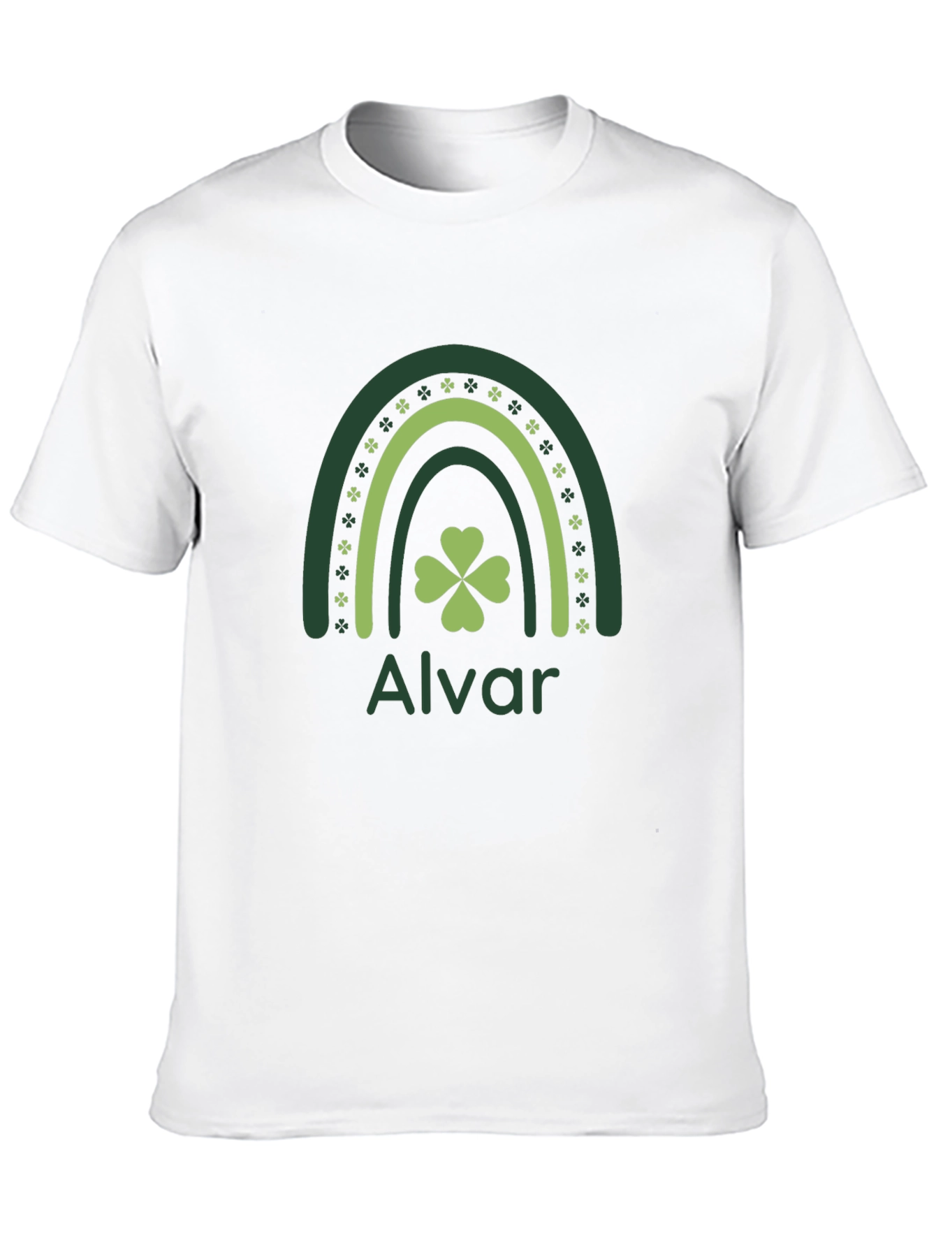 Personalized St. Patricks Day Rainbow Shamrock T-Shirt