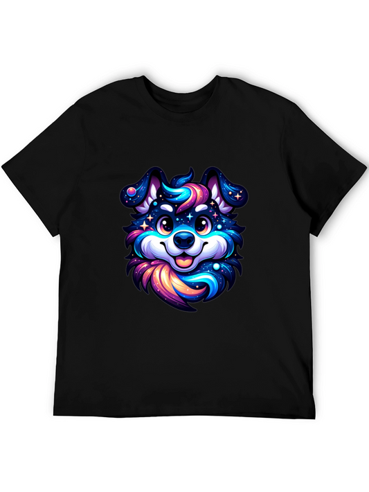 Cosmic Pup T-Shirt - Galaxy Dog Design