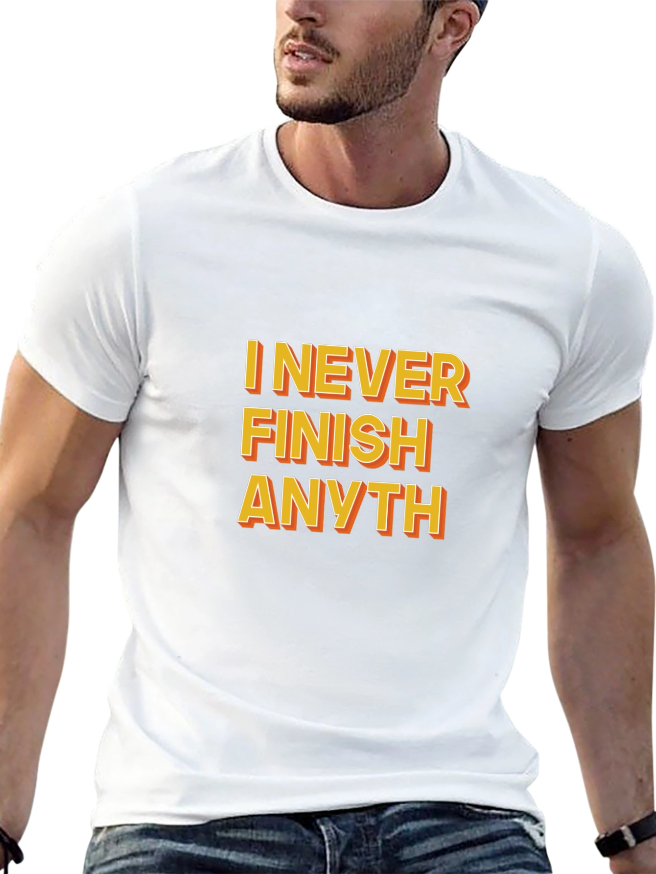 Funny I Never Finish Anyth Black T-Shirt