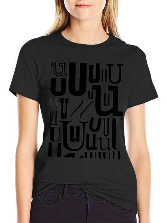 Black Armenian Alphabet Graphic T-Shirt