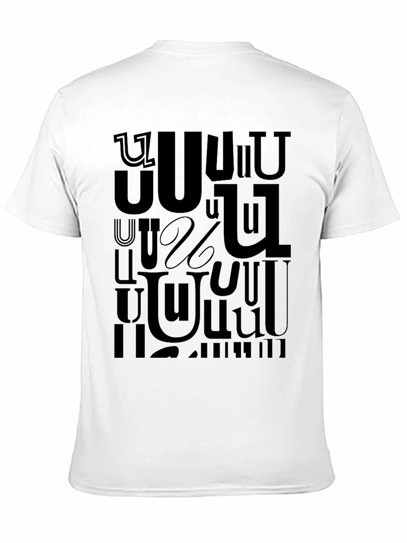 Black Armenian Alphabet Graphic T-Shirt