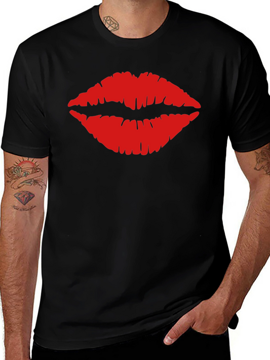 Kiss Lips Graphic Tee - Trendy Unisex T-Shirt