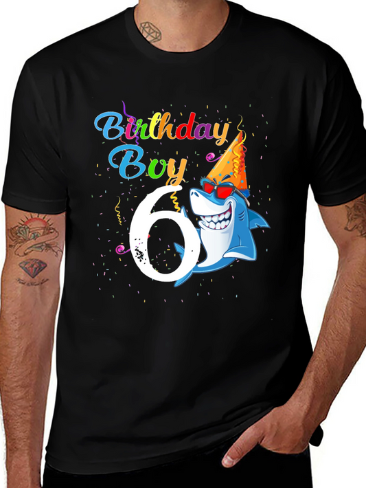 Birthday Boy Shark 6 T-Shirt