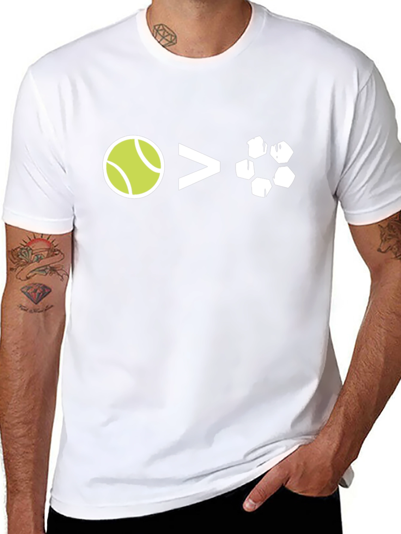 Tennis Over Soccer Graphic T-Shirt