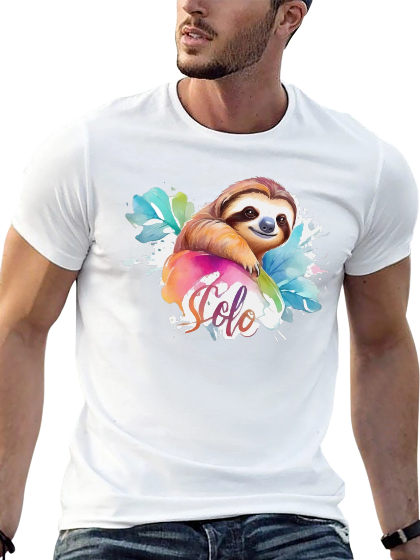 Cute Sloth Watercolor T-Shirt