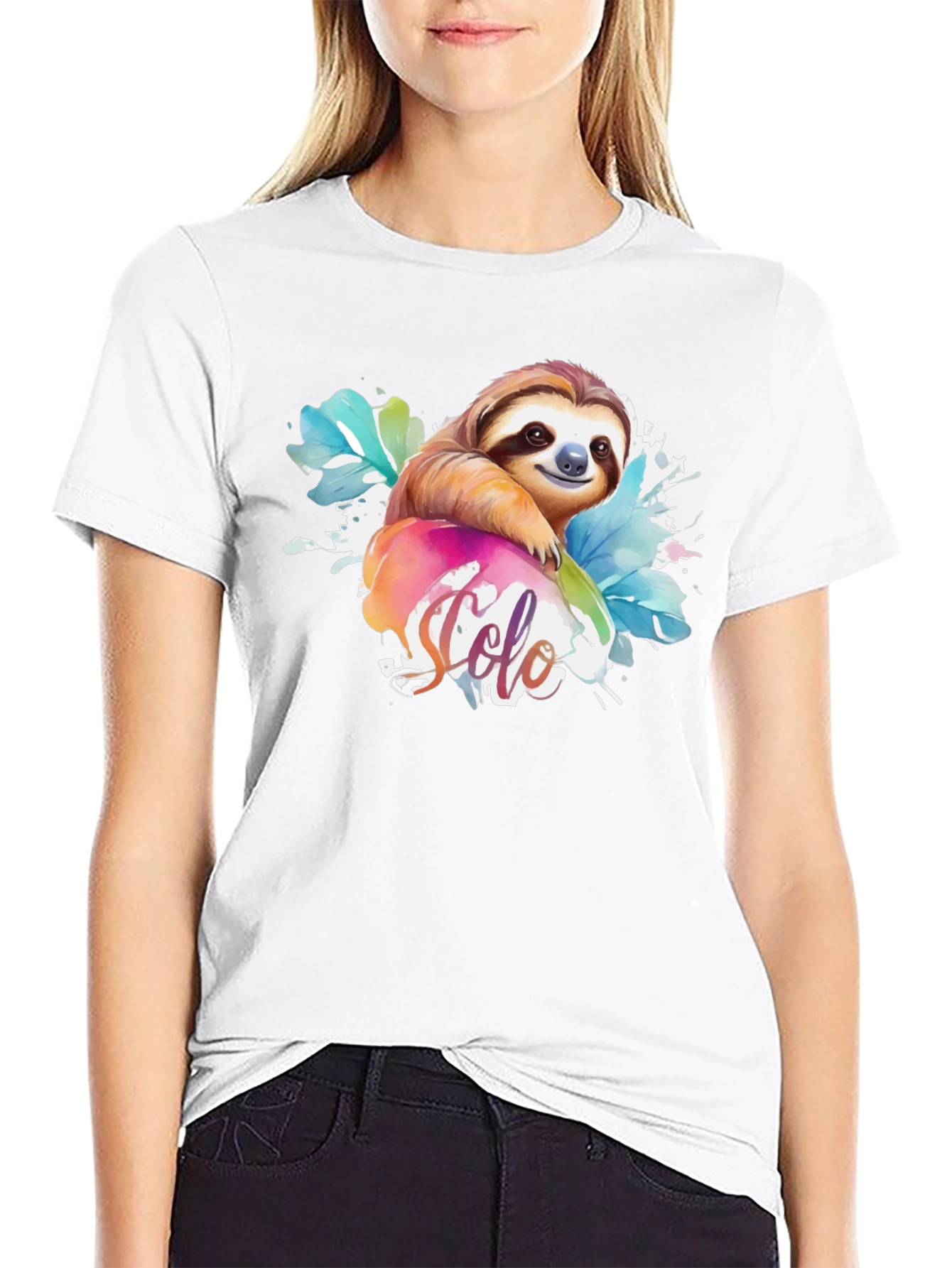 Cute Sloth Watercolor T-Shirt
