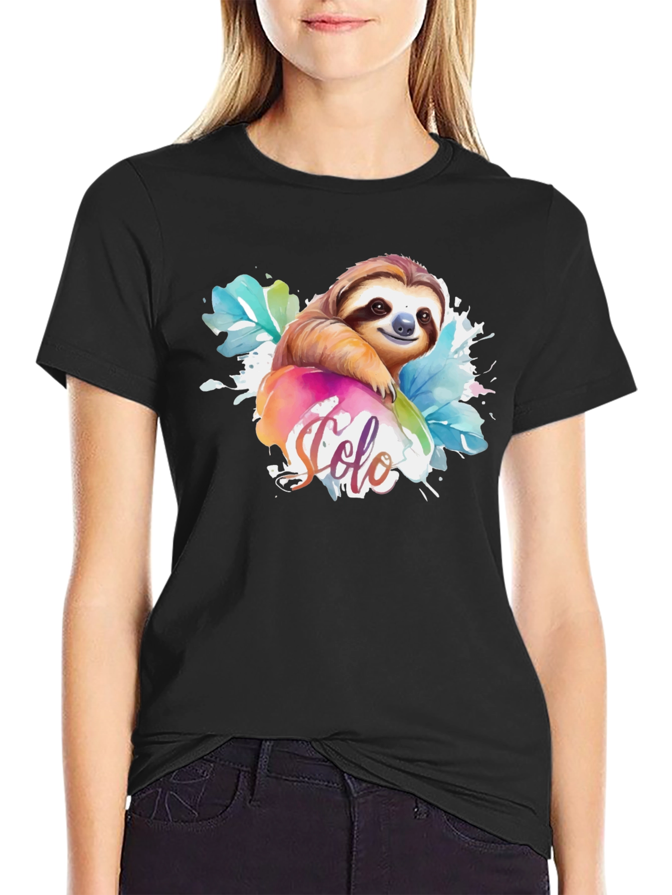 Cute Sloth Watercolor T-Shirt