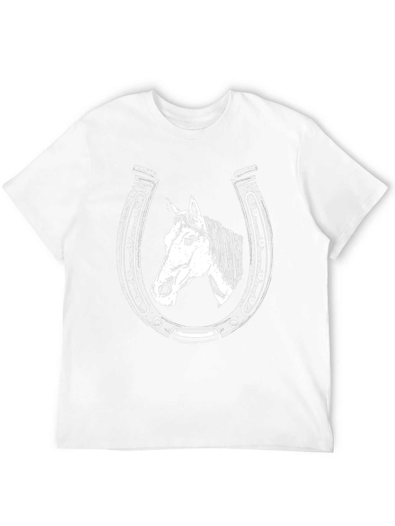 Horse and Horseshoe Graphic Tee - Black