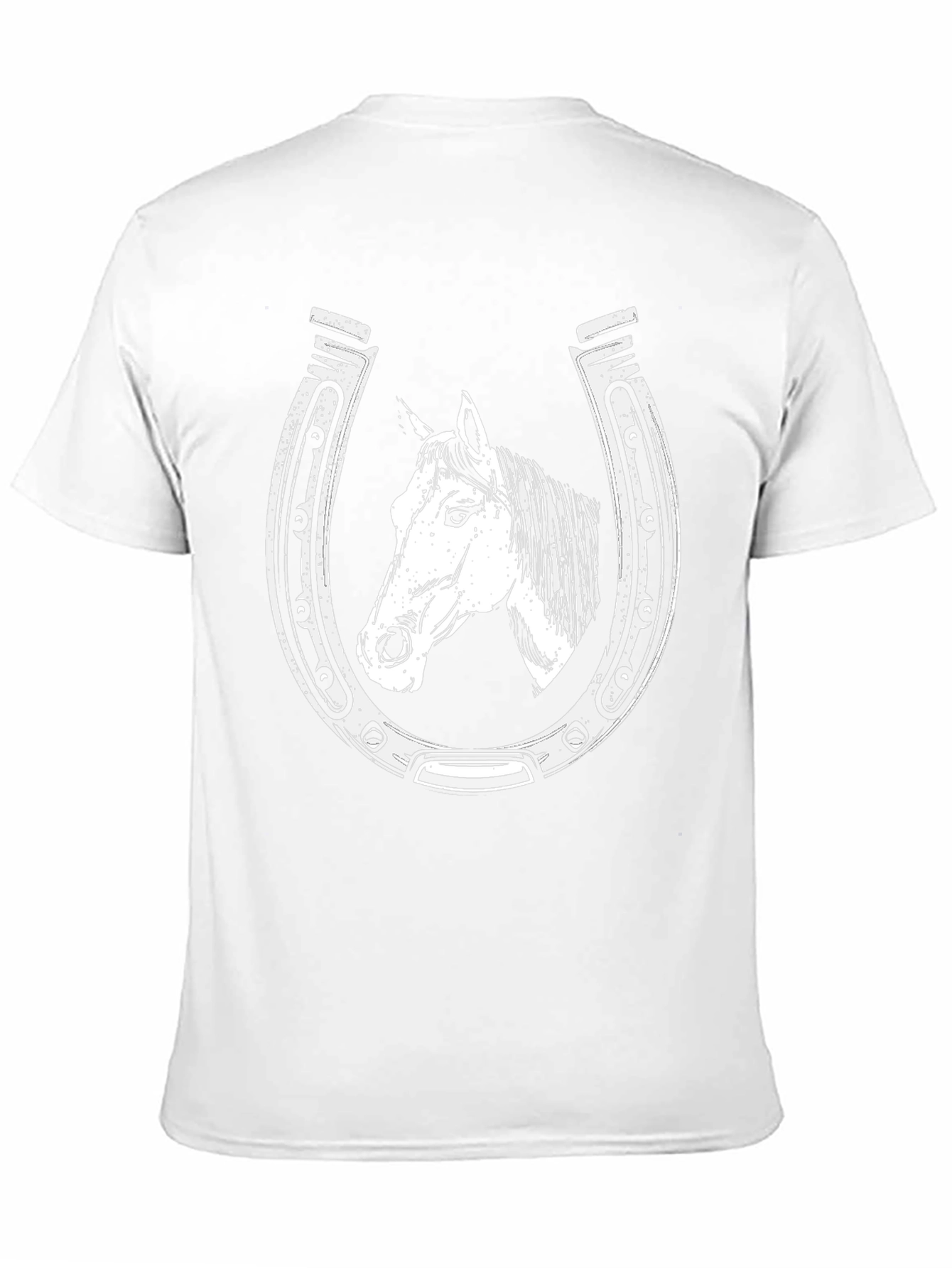 Horse and Horseshoe Graphic Tee - Black
