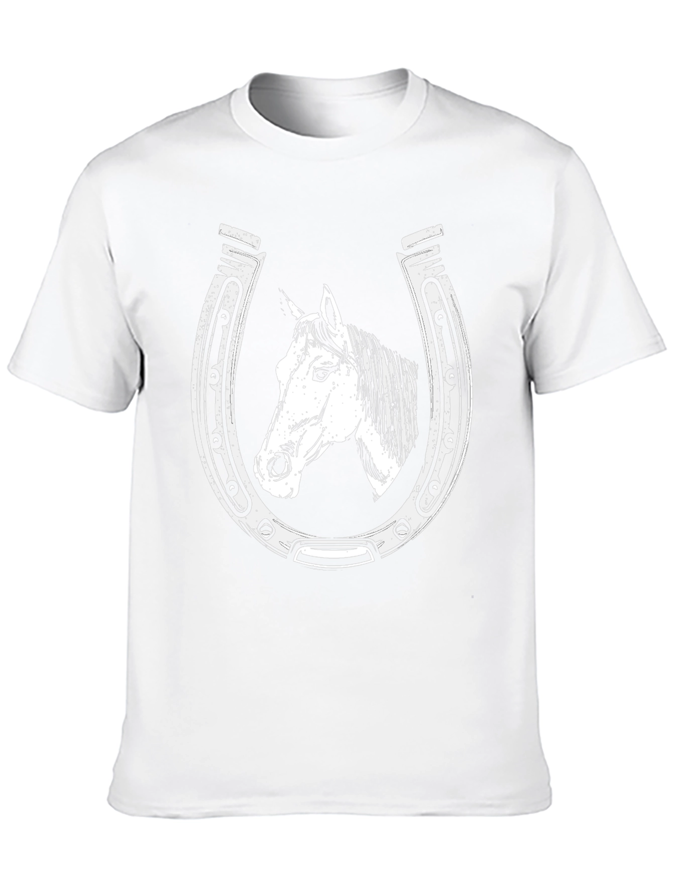 Horse and Horseshoe Graphic Tee - Black